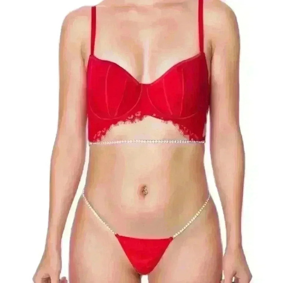 Adjustable Sides Rhinestone Thong, Eclipse - Picture 2 of 4